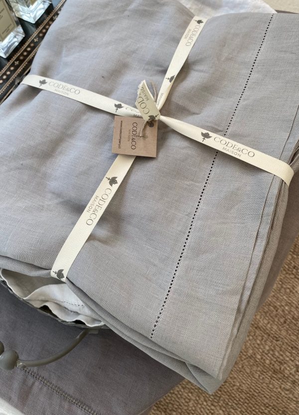 Mantel Lino 100% Francés Hemstitch MARNE (s) - Imagen 9