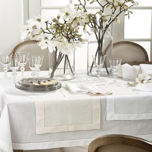 Mantel Lino100% Francés Hemstitch MARNE