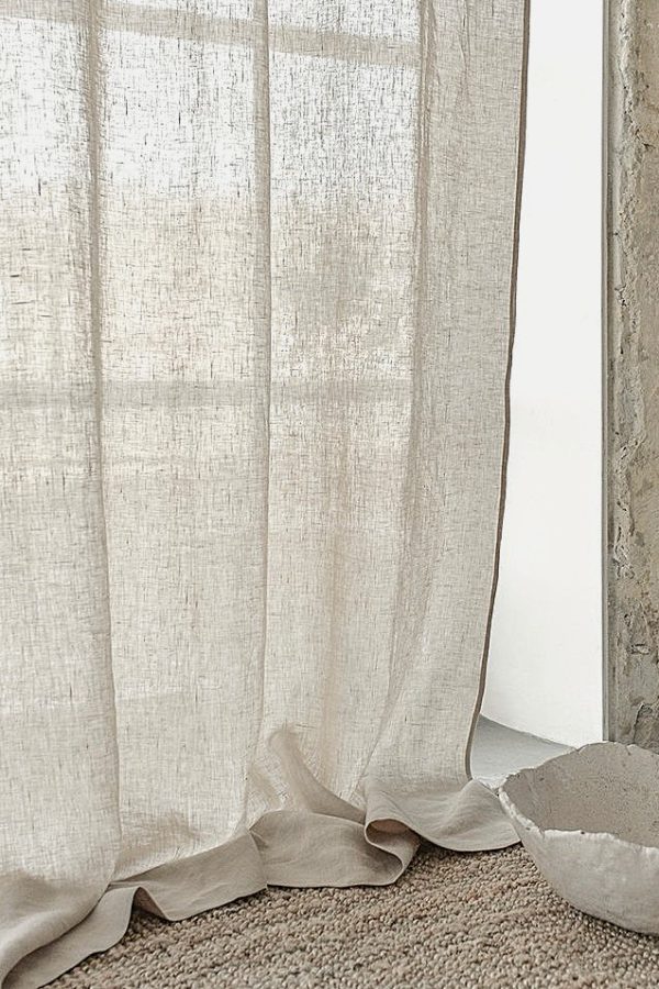 SET 2 Cortinas Lino 100% Europeo DECO - Imagen 4